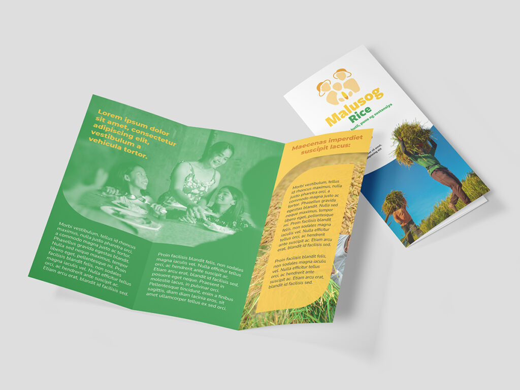 Malusog rice brochure mock-up