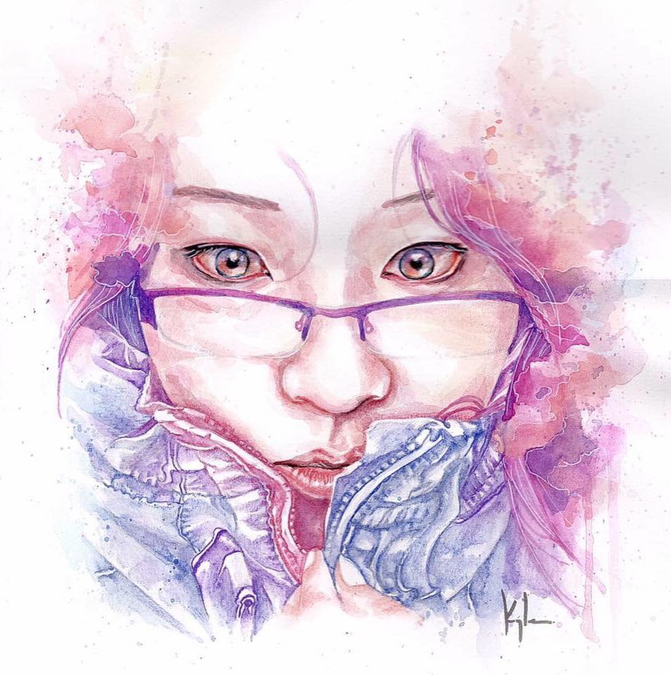 watercolor portrait of el santos done by kyle fortu-legaspi